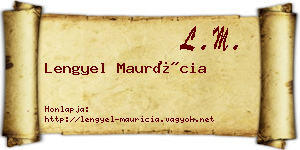 Lengyel Maurícia névjegykártya